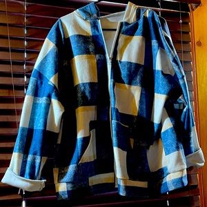 Plaid blue jacket